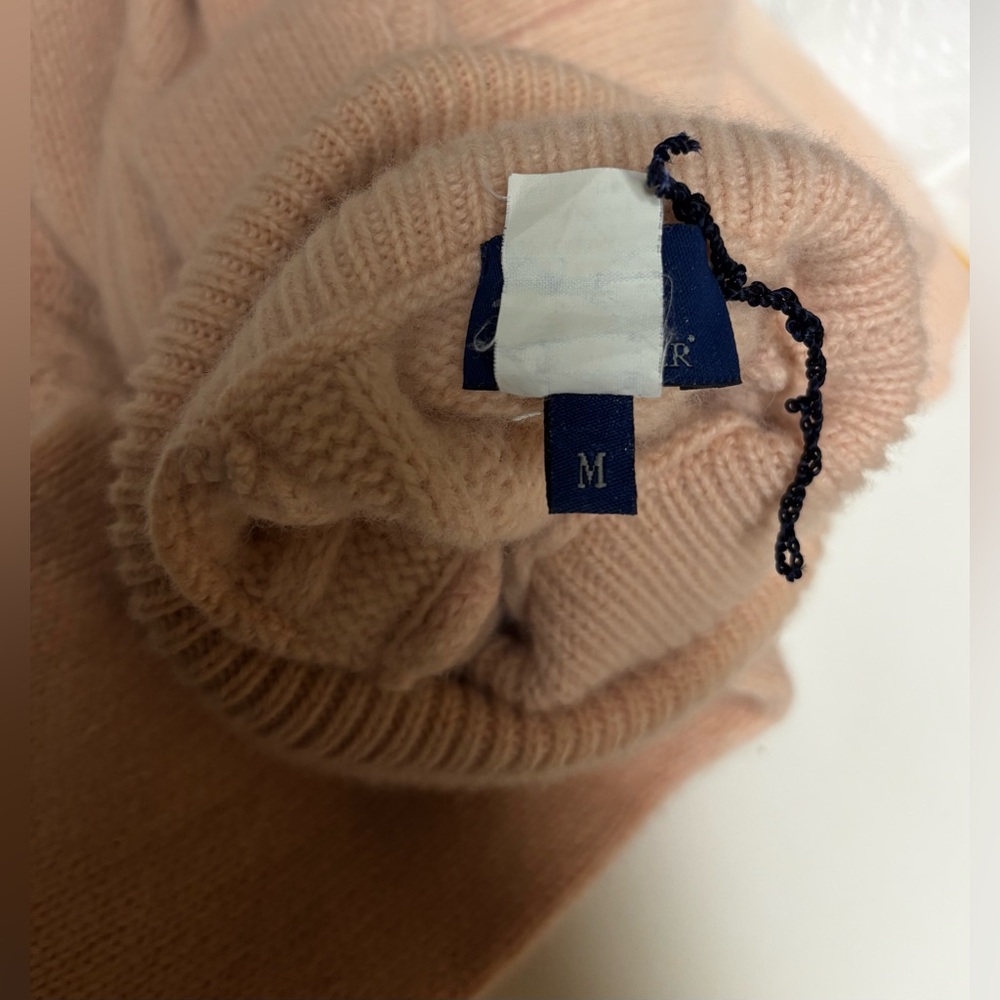Moncler Sweater Turtleneck Peach Wool Cashmere Blend Medium Sample - Picture 9 of 13